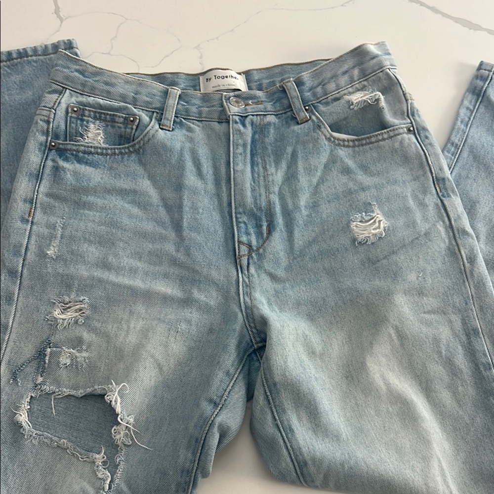 By Together High Rise Distressed Denim Jeans